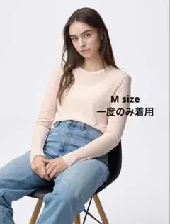 ソフトシアークルーネックT ピンク 長袖 トップス