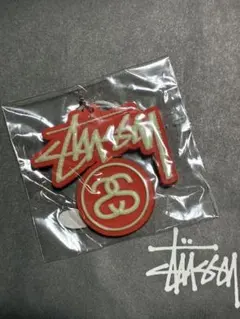 新品未開封STUSSYスチューシー　ラバー　キーホルダー　キーリング　赤のサムネイル