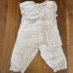 チェック柄　コットン　パジャマ　110cm