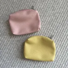 小物入れ　ポーチ　イエロー　ピンク　まとめ売り　２個セット