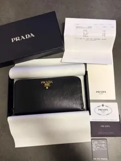 ✨未使用級・箱カード付✨ PRADA 長財布 ラウンドドファスナー