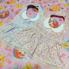 最終価格★マザウェイズ 女の子 スタイ☆２枚セット ベビー☆ワンピースドレス風★