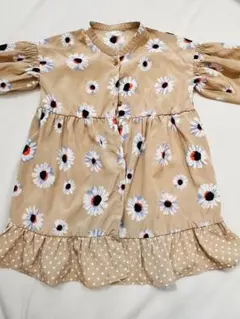 アプレレクール　花柄ワンピース フリル　ドット柄　長袖　七分袖　80サイズ