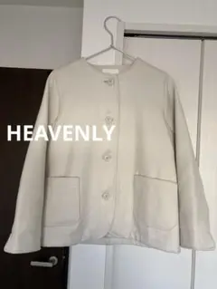 ◆HEAVENLY◆ノーカラーコート◆アイボリー