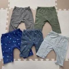 90cm 95cm 夏用パンツ　5点　レギンス　まとめ売り　5部丈