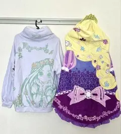 ディズニー ラプンツェル パーカー フード付バスタオル ケープ タオルケット