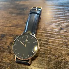 Daniel Wellington DW00100107 ブラック レザー