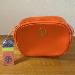 Tory Burch オレンジポーチ 未使用タグ付き