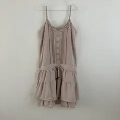 森ガール axes系 姫系 ベージュ キャミワンピース