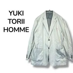 YUKI TORII HOMME テーラードジャケット ストライプ 薄手 L相当