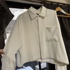 HARE ホワイト クロップドシャツ