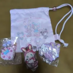 mezzo piano×Sanrioコラボ　チャーム　ラバスト　巾着