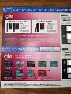 ローソン限定 グローサンプルたばこ引換券 glo ヒーロー