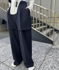 STRIPE DARWSTRING LONG SKIRT - メルカリ