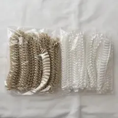 2個　ロゼットプリーツ　両面サテン プリーツ　リボン 25mm幅　合計6m