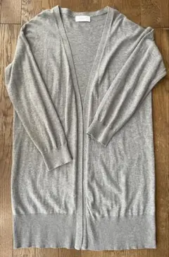 OPAQUE.CLIP グレー 長袖ロングカーディガン
