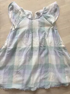 petit main チェック柄ノースリーブワンピース 110cm