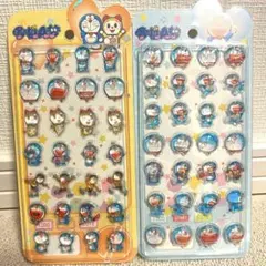 ドラえもん　新作　立体シール　硬いシール　2枚セット　安い　ぷっくりシール
