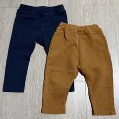 devirock サルエルパンツ ズボン 80 茶 ブラウン 紺 ネイビー 2枚