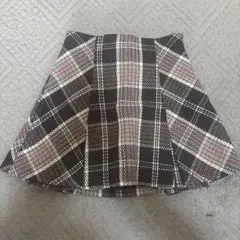 チェック柄 フレアスカート