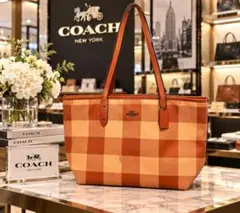 COACH コーチ トートバッグ ギンガムチェック