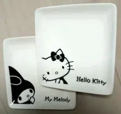 ローソン　ハローキティ&マイメロディ小皿2枚セット