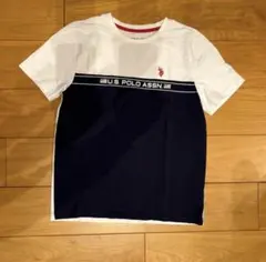 U.S. POLO ASSN. Tシャツ XXL(18) ホワイト/ネイビーのサムネイル