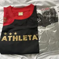 ATHLETA ピステ上下　ウィンドブレーカー　セットアップ黒/赤 160