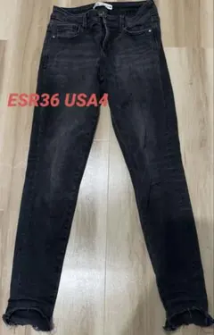 ZARA ダークグレー スキニーデニム EUR 36 USA4