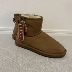 UGG ブラウンショートブーツ ファスナー付き