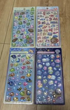 ボンボンドロップシール　ボンドロ　水族館　シール　カニ　両生類　くらげ　クマノミ