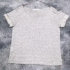 KUMIKYOKU【2】半袖Tシャツ　ライトグレー　レディース　薄手