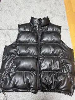 ブラック ダウンベスト ノースリーブ