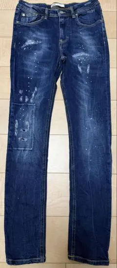 ZARA ザラ ペイント ダメージ スキニーデニム EUR 38