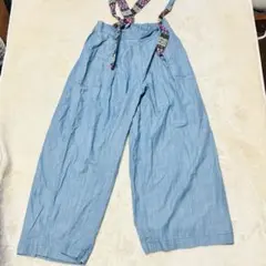 【お買い得】チチカカ　ワイドサロペット　フリーサイズ　柄あり　夏限定のサムネイル