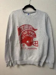 Russell ラッセル カレッジスウェット US古着 グレー×レッド 当時物