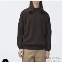 ユニクロ メリノブレンドモックネックセーター xsサイズ ブラウン