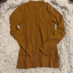 LACOSTE ラコステ リブニット 長袖 マスタード