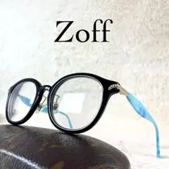 極美品　Zoff×Disney　メガネ　ZA221027A　ブラック・ブルー