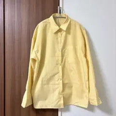 【しまむら】 Helm ヘルム　ストライプシャツ M イエロー