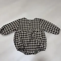 anggo チェック ロンパース 韓国子供服 18m