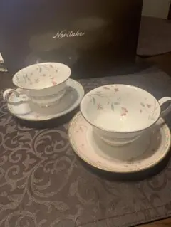 Noritake 花更紗 カップ&ソーサーペア(色変り)