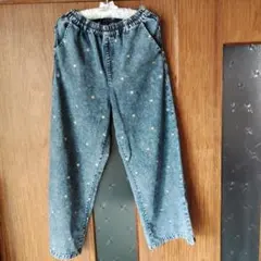 しまむらHeIm　花柄刺繍　ワイドパンツ　Lサイズ