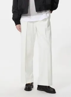 UNIQLO ユニクロ タックワイドパンツ ホワイト L