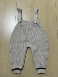 ベージュ ニットサロペット 73