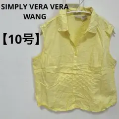 シンプリーヴェラヴェラウォン【10号】Ｖネック　ノースリーブ　シャツ　イエロー