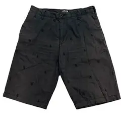 00s Stussy ステューシー 総柄 ショートパンツ ブラック 30