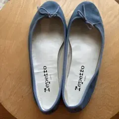repetto レペット 水色 リボン付き バレエシューズ 39.5 ラメ - メルカリ