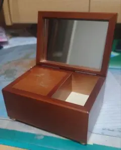 木製オルゴールボックス ミラー付き