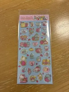 サンリオ キラフチ樹脂盛りシール いちごのおうち